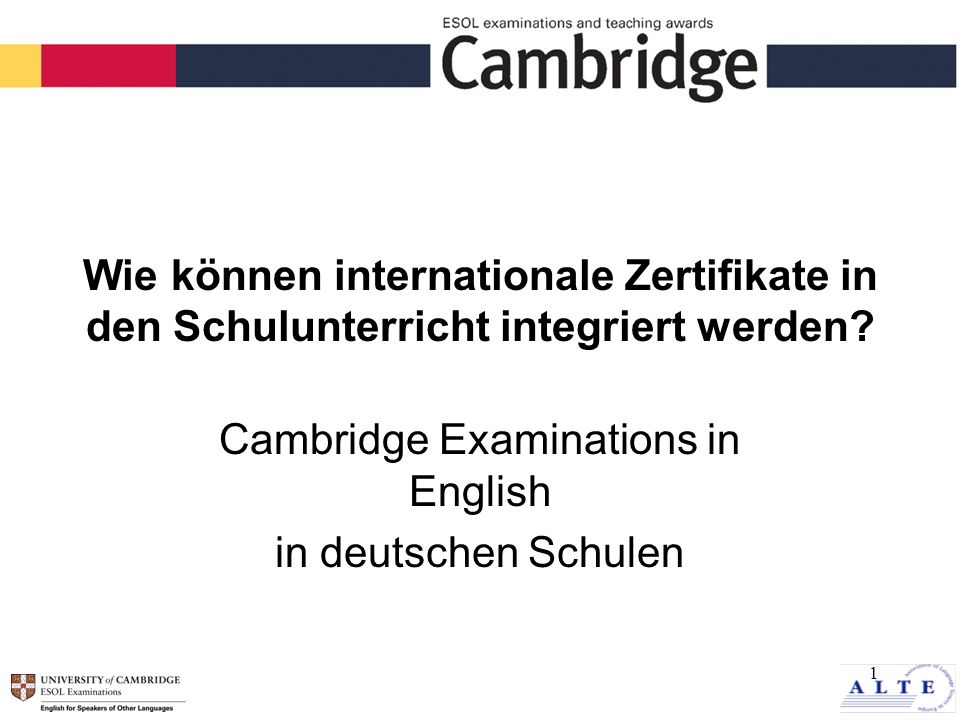 1 Wie können internationale Zertifikate in den Schulunterricht integriert werden.