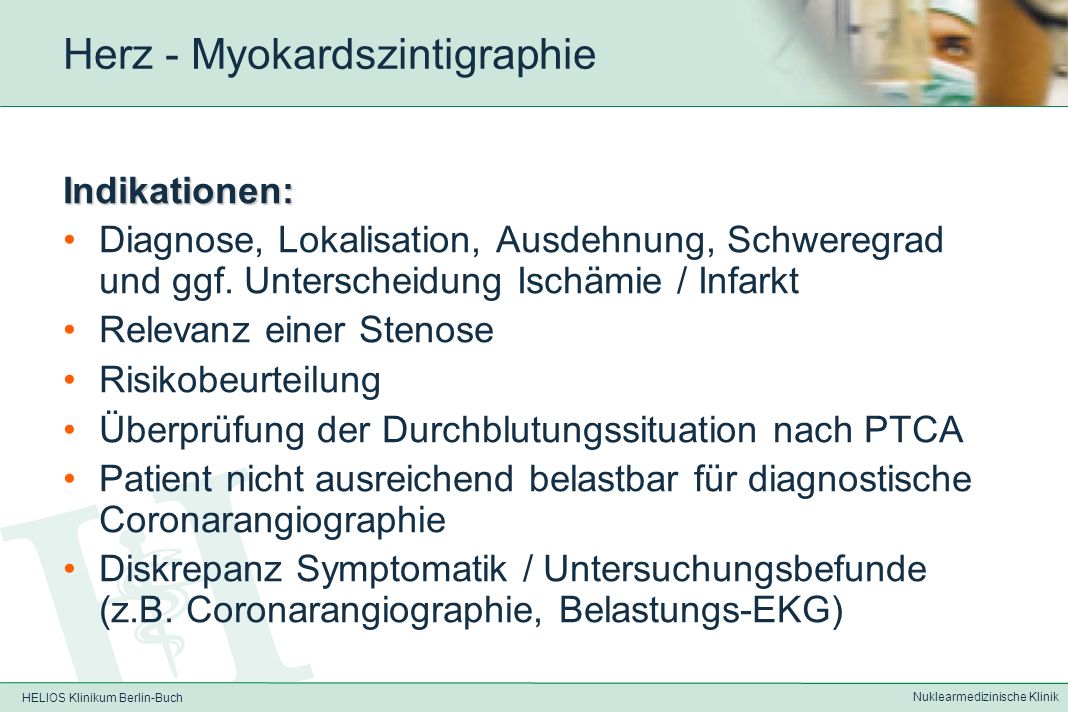HELIOS Klinikum Berlin-Buch Nuklearmedizinische Klinik Herz - Pathologie Alle Wandschichten betreffender Infarkt wird als transmural bezeichnet