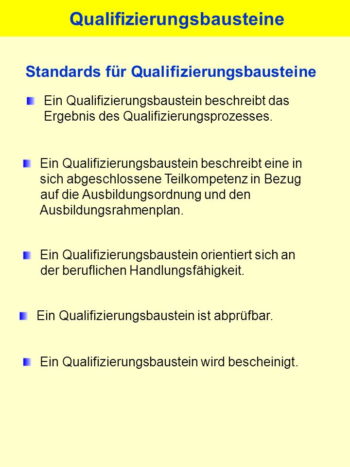 Qualifizierungs- bausteine Niedersächsisches Kultusministerium