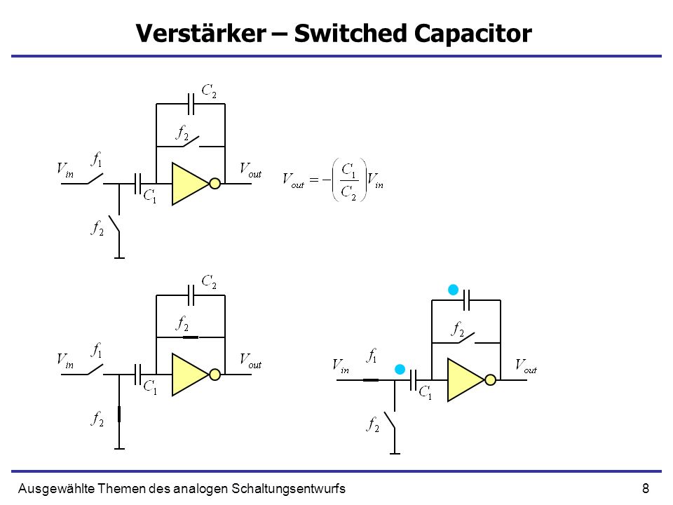 8Ausgewählte Themen des analogen Schaltungsentwurfs Verstärker – Switched Capacitor