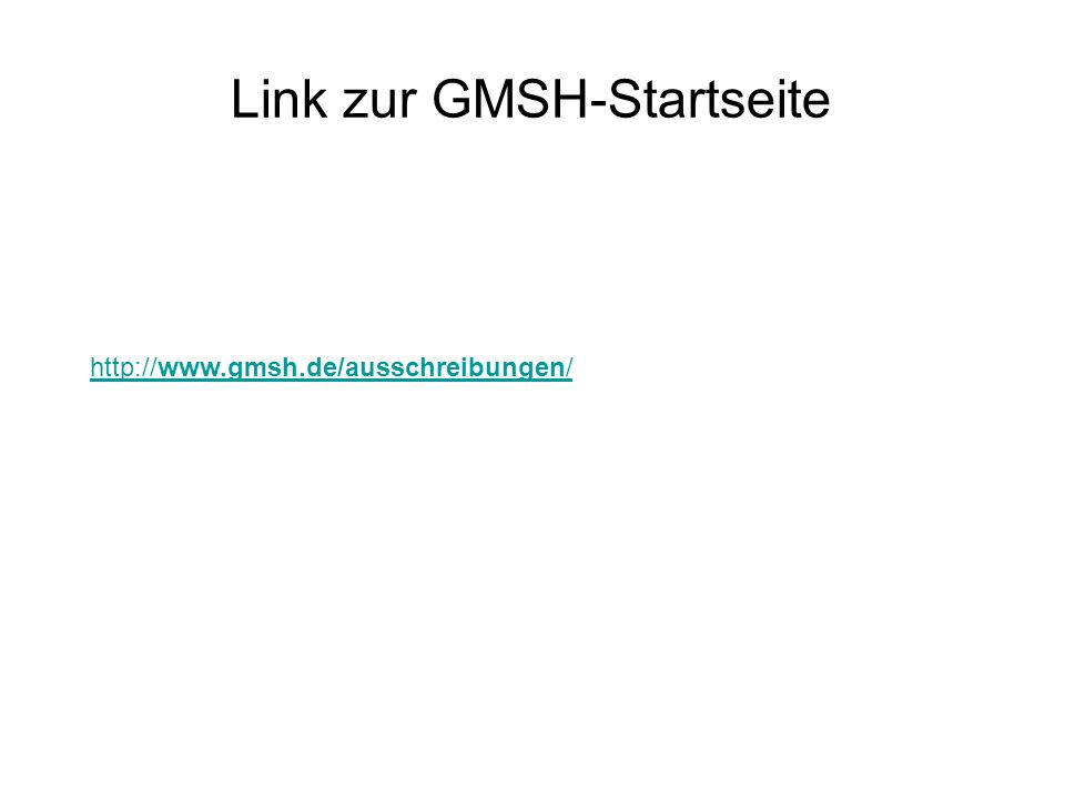 Link zur GMSH-Startseite