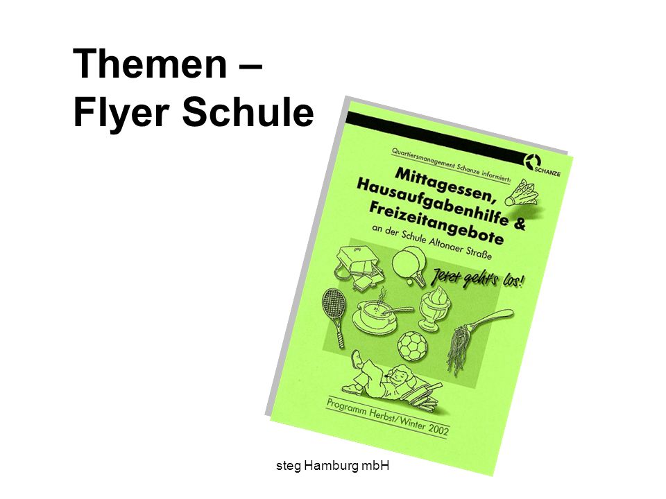 steg Hamburg mbH Themen – Flyer Schule