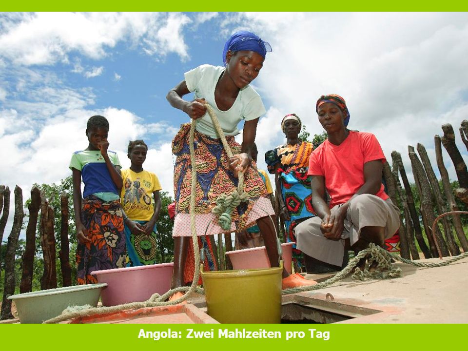 Angola: Zwei Mahlzeiten pro Tag