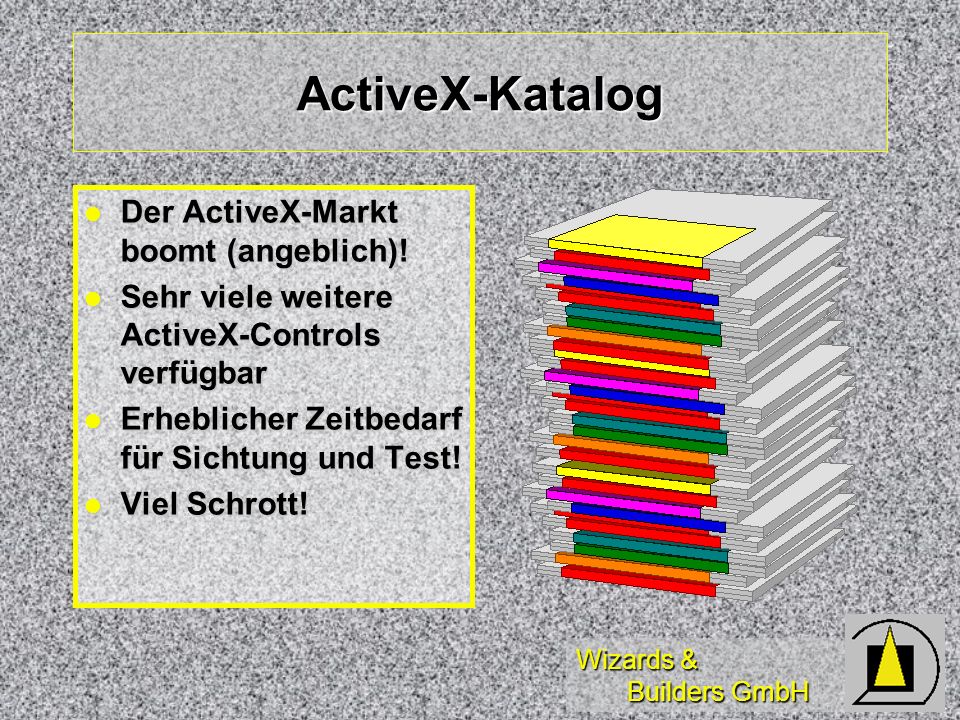 Wizards & Builders GmbH ActiveX-Katalog Der ActiveX-Markt boomt (angeblich).