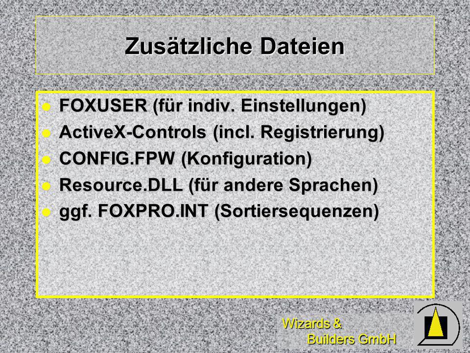 Wizards & Builders GmbH Zusätzliche Dateien FOXUSER (für indiv.