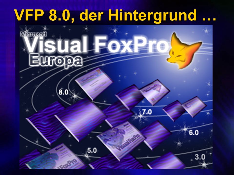 VFP 8.0, der Hintergrund …
