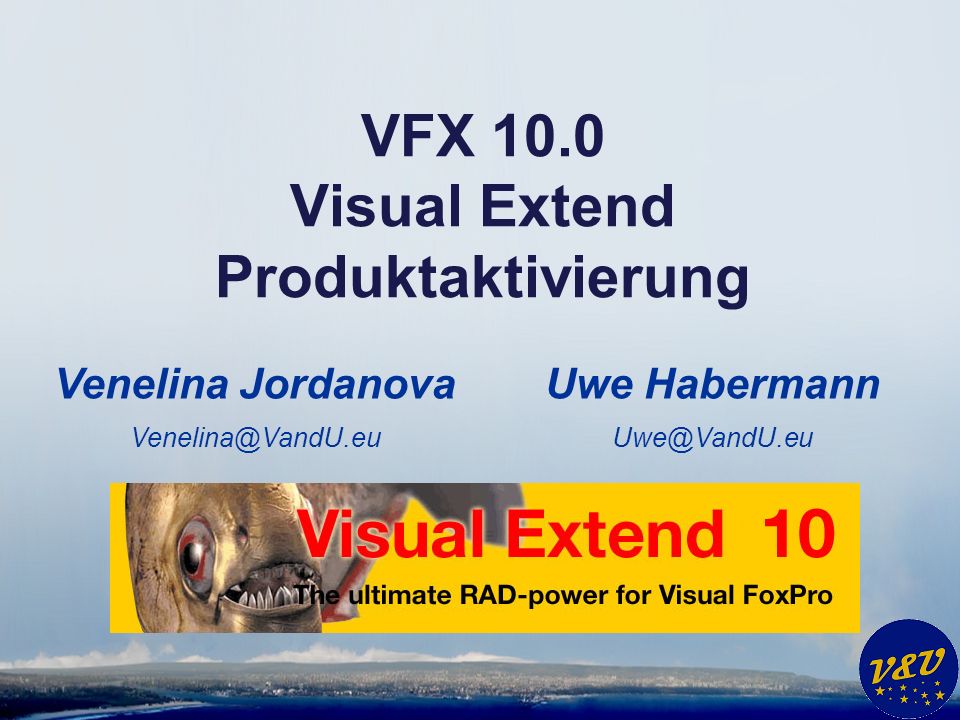 Uwe Habermann VFX 10.0 Visual Extend Produktaktivierung Venelina Jordanova