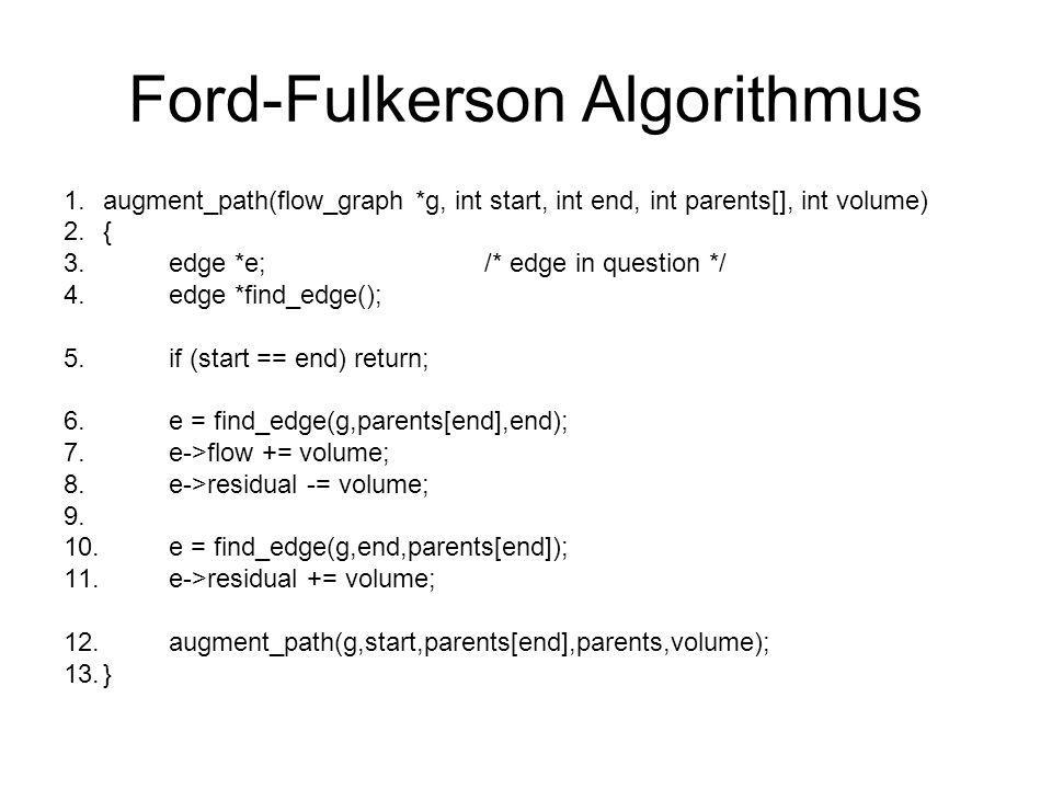 Ford fulkerson algorithmus beispiel #8