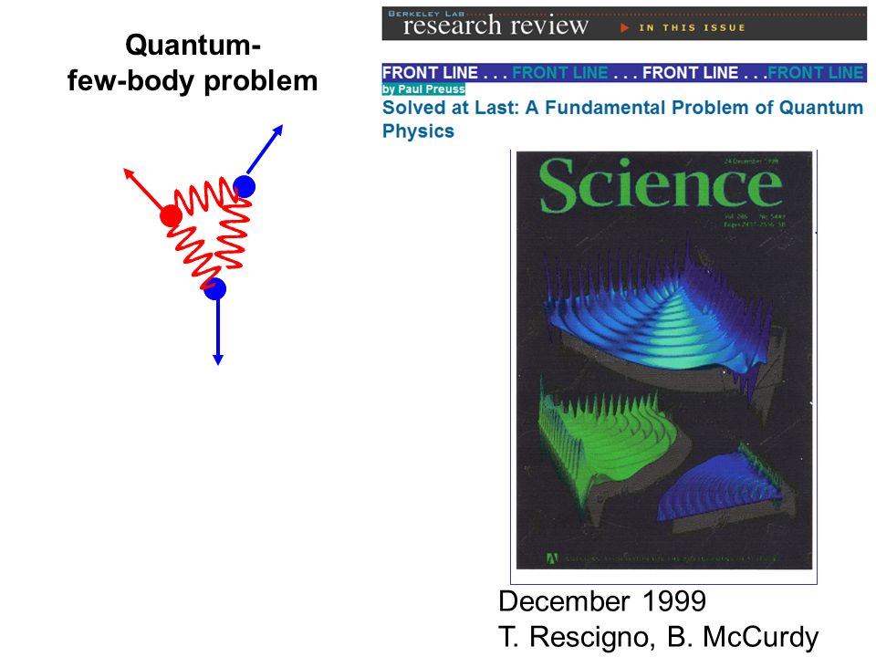 Quantum- few-body problem December 1999 T. Rescigno, B. McCurdy
