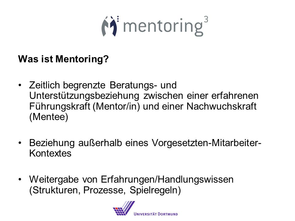 Was ist Mentoring.
