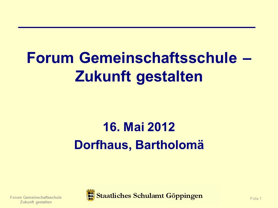 Forum Gemeinschaftsschule – Zukunft gestalten 16.