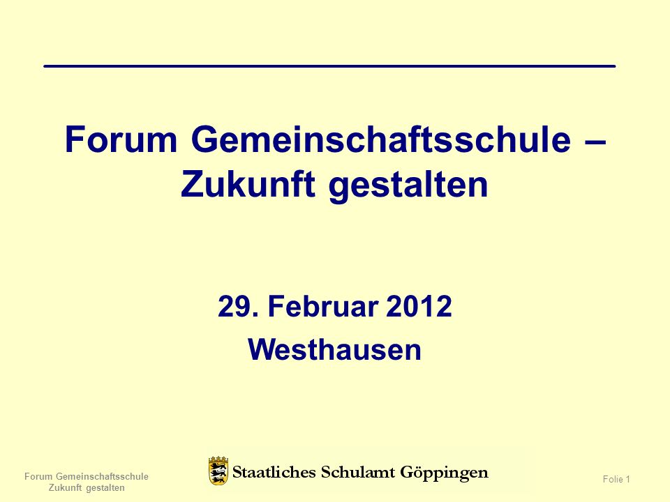 Forum Gemeinschaftsschule – Zukunft gestalten 29.