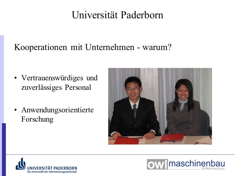 Universität Paderborn Kooperationen mit Unternehmen - warum.