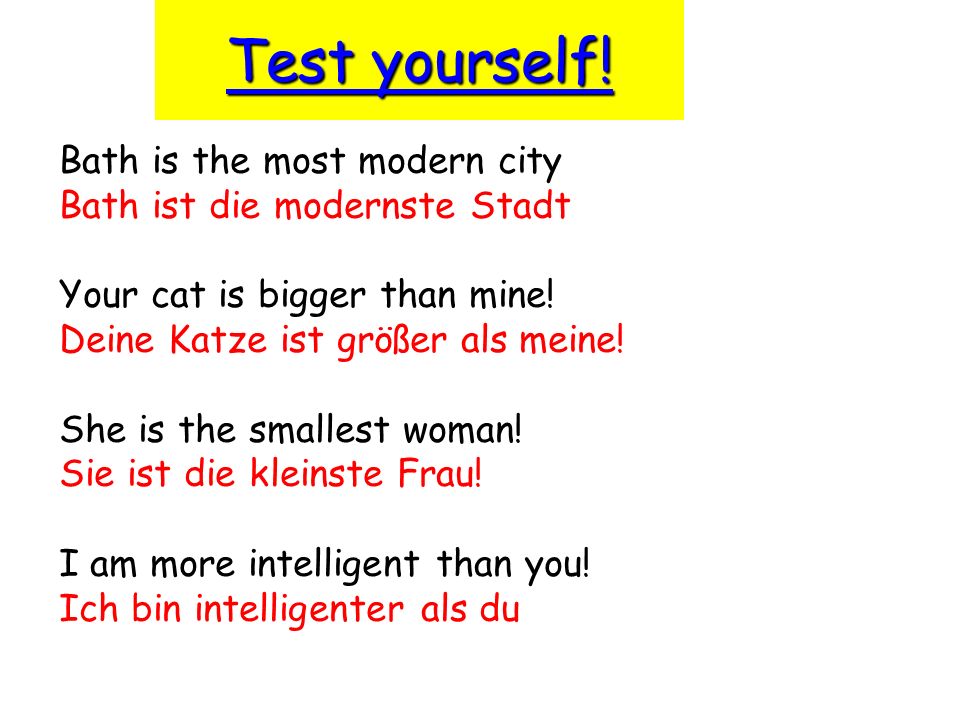 Test yourself.