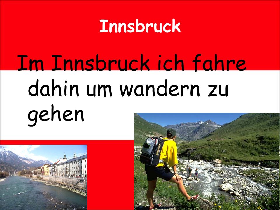 Innsbruck Im Innsbruck ich fahre dahin um wandern zu gehen
