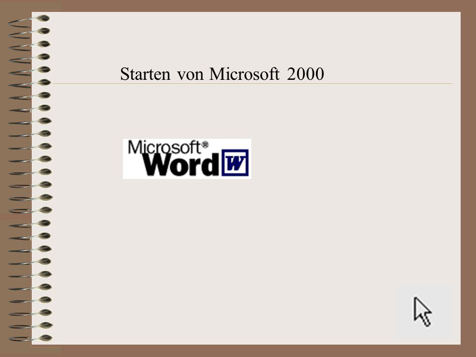 Starten von Microsoft 2000