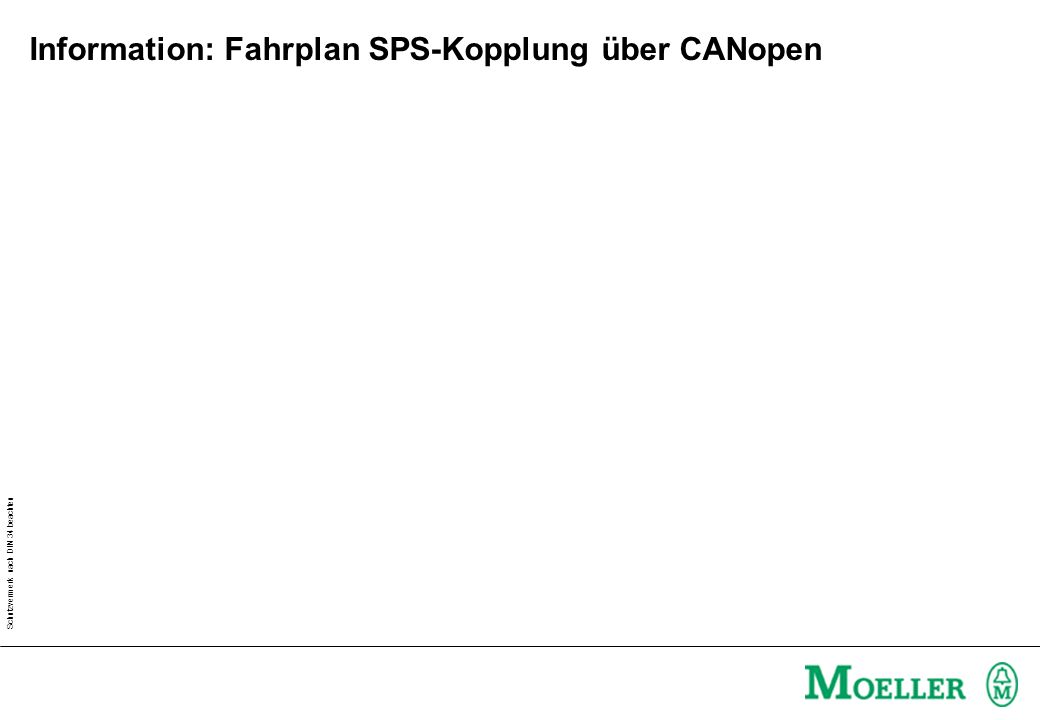 Schutzvermerk nach DIN 34 beachten Information: Fahrplan SPS-Kopplung über CANopen