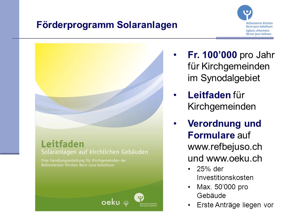 Förderprogramm Solaranlagen Fr.