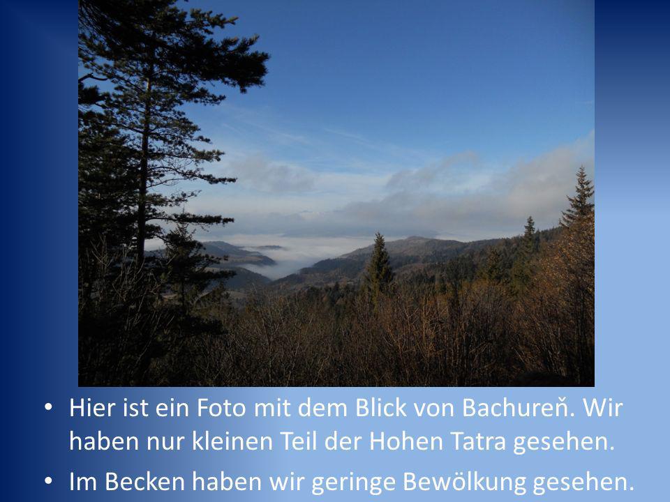 Hier ist ein Foto mit dem Blick von Bachureň. Wir haben nur kleinen Teil der Hohen Tatra gesehen.