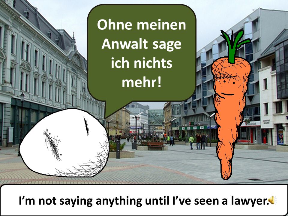 Sind Sie mit dem deutschen Gesetz vertraut Are you familiar with the German law