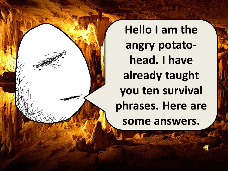 10 Survival Phrases Survival Answers 4/6 With Mr Angry Potato Head and Mrs.