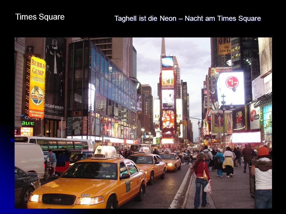 Times Square Taghell ist die Neon – Nacht am Times Square