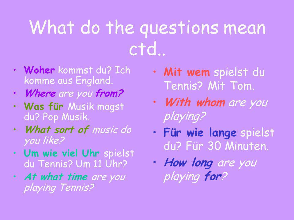 What do the questions mean. Was ist das. (What is that ) Wer ist das.