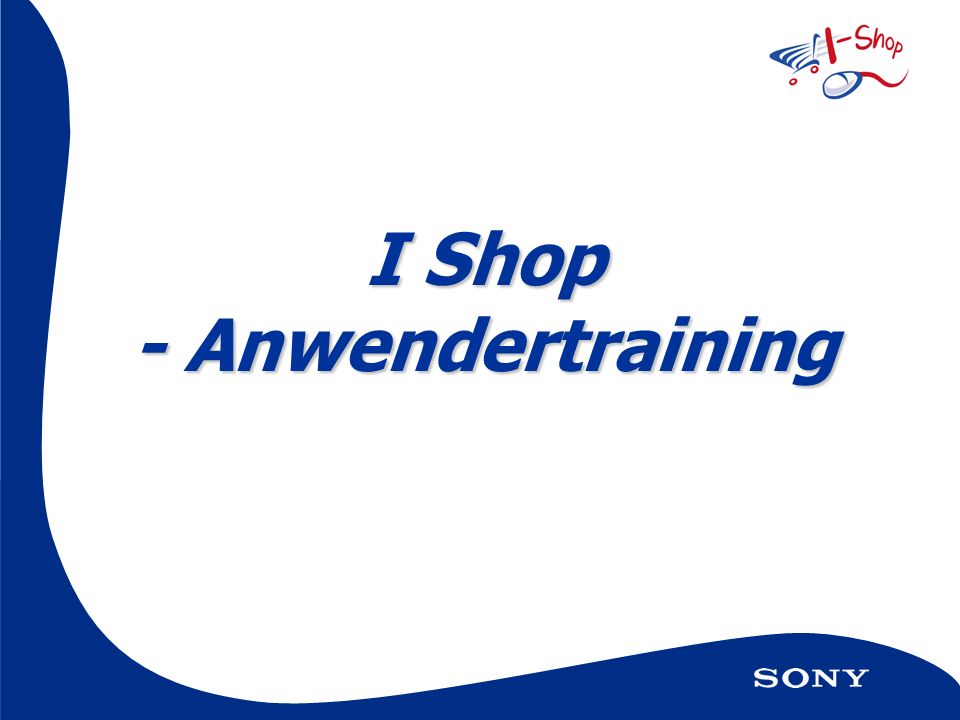 I Shop - Anwendertraining
