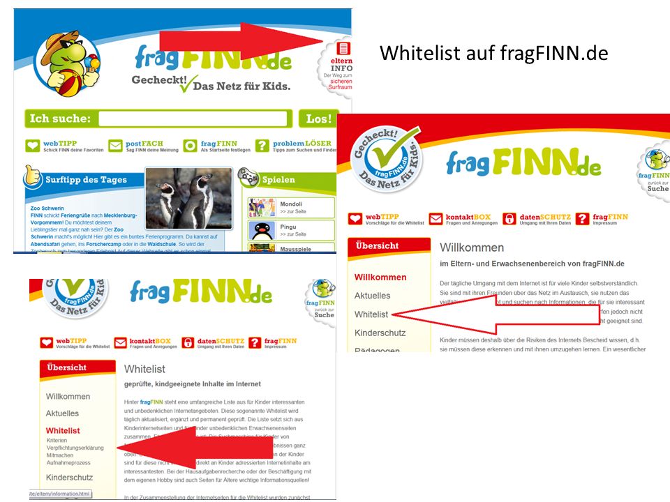 Whitelist auf fragFINN.de