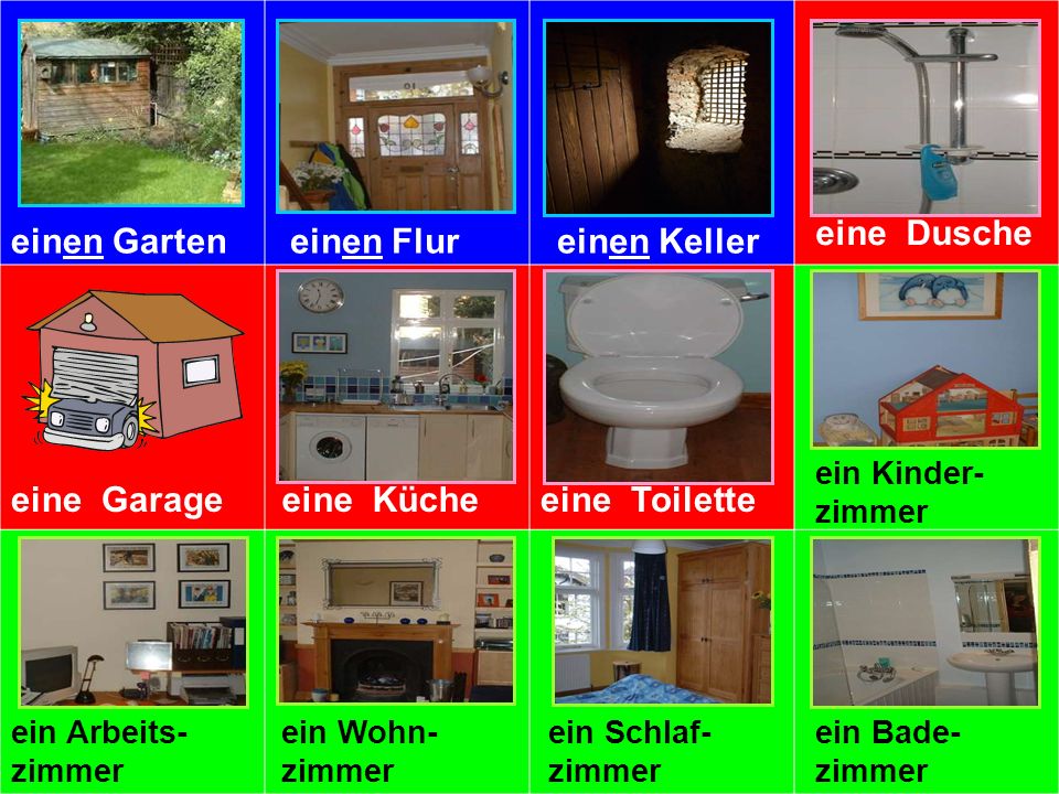 Was fehlt. (What is missing ) You will see 12 rooms again on the next slide.