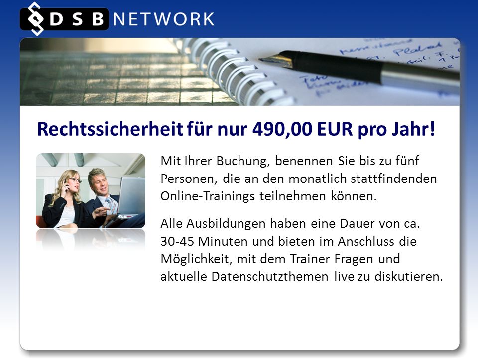 Rechtssicherheit für nur 490,00 EUR pro Jahr.
