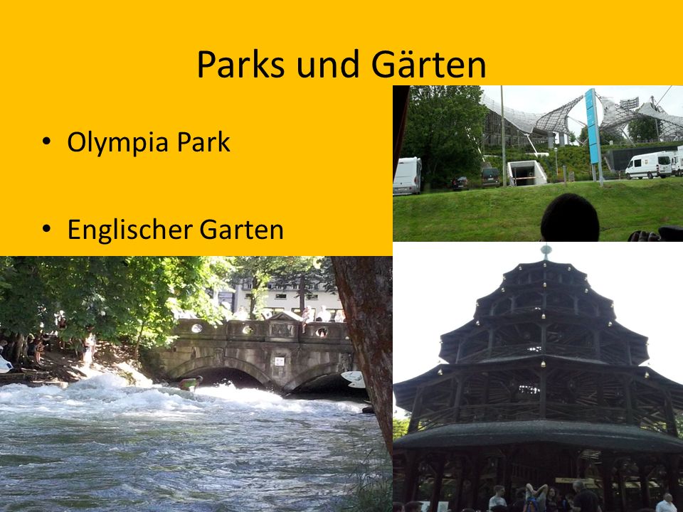Parks und Gärten Olympia Park Englischer Garten