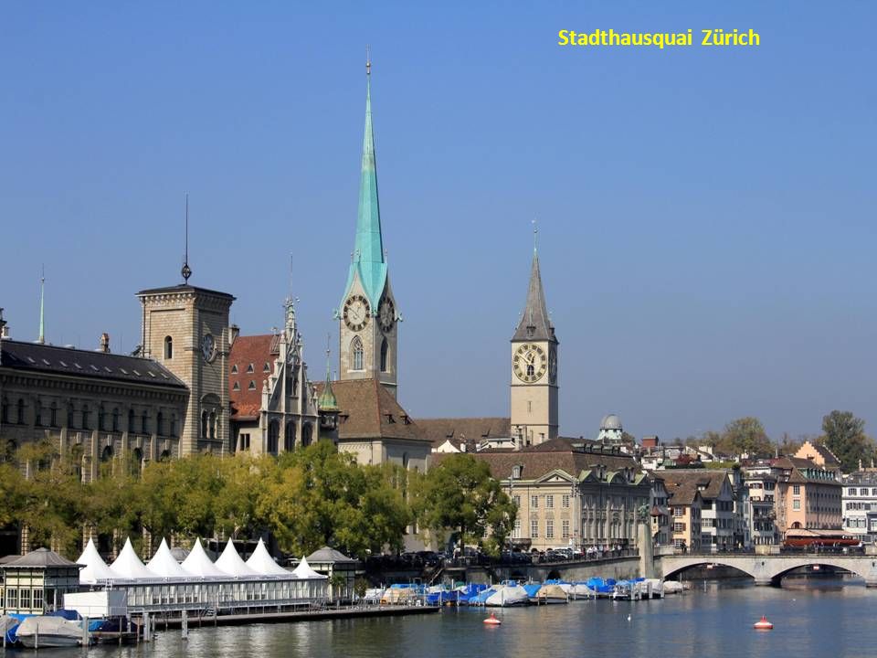 Zürich mit Großmünster-Wasserkirche