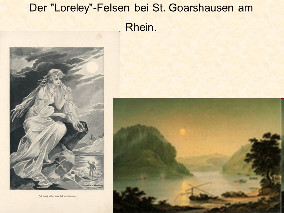Der Loreley -Felsen bei St. Goarshausen am Rhein.