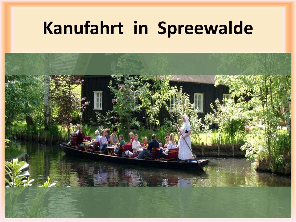 Kanufahrt in Spreewalde