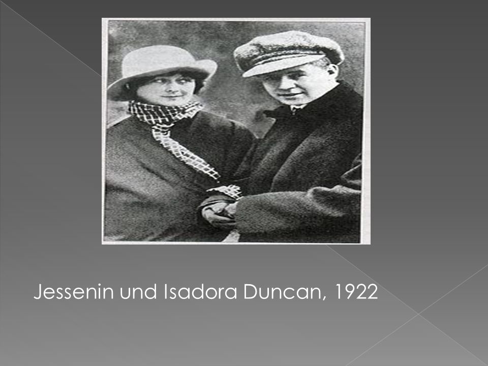 Jessenin und Isadora Duncan, 1922