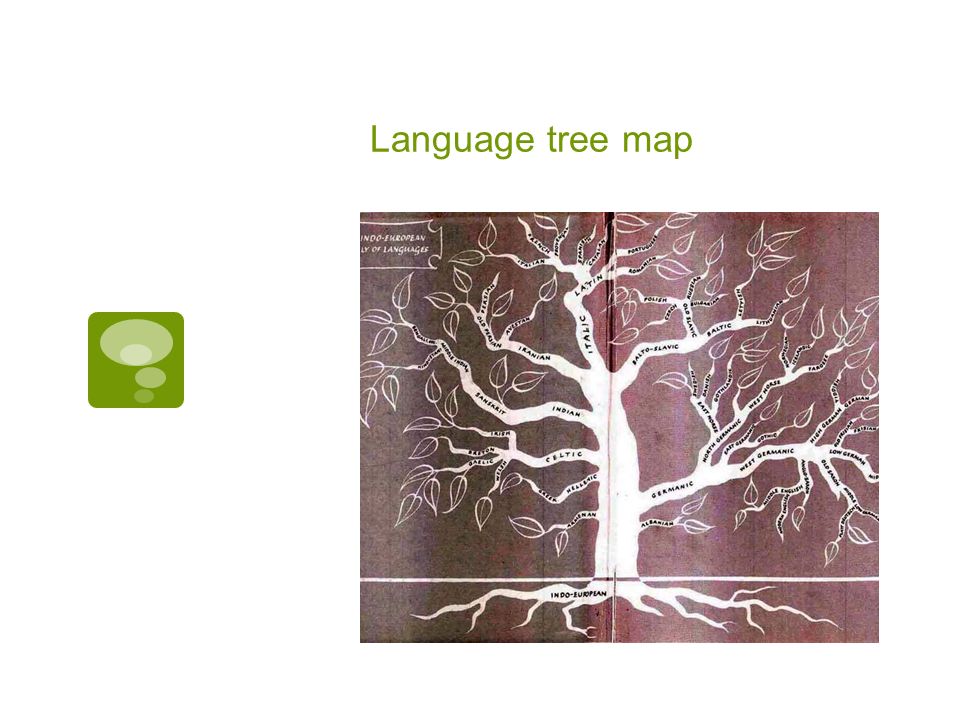 Language tree map