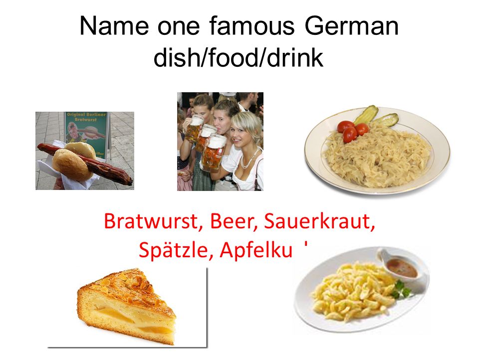 Learning german food and drink