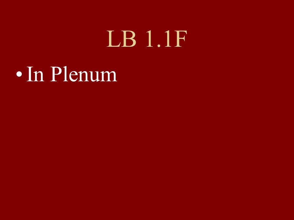 LB 1.1F In Plenum
