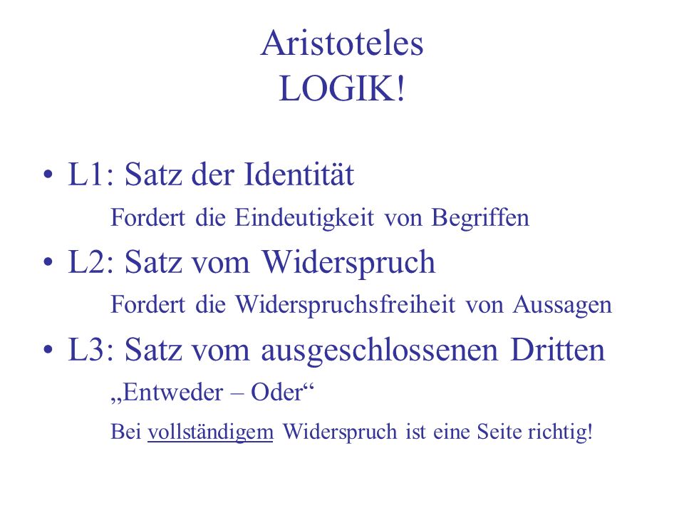 Aristoteles LOGIK.