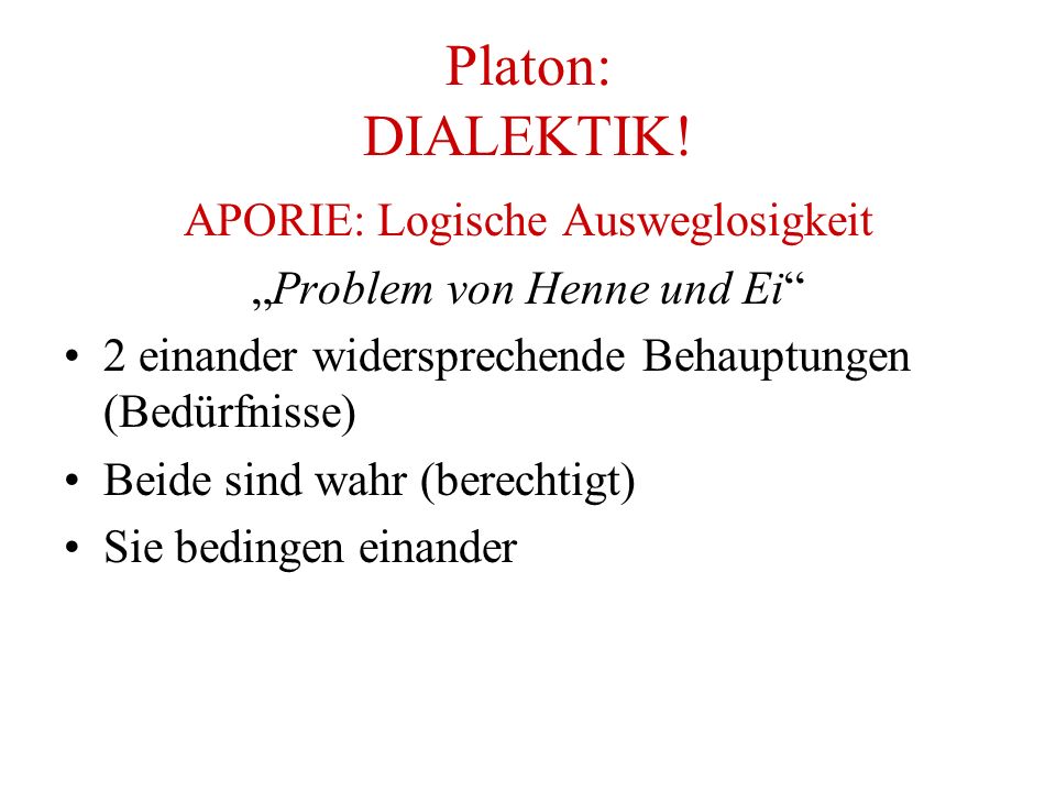 Platon: DIALEKTIK.