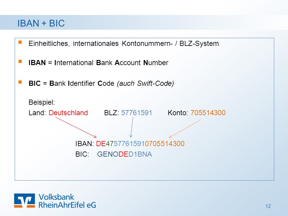 Номер счета iban