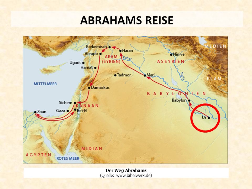 ABRAHAMS REISE Der Weg Abrahams (Quelle: