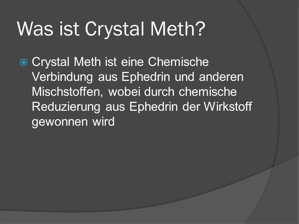 Was ist Crystal Meth.